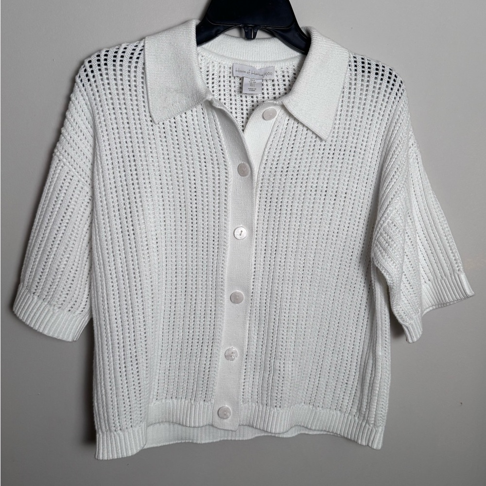 House of Harlow 1960 Ivory Button-Up Cardigan
